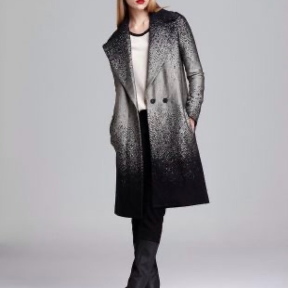 Diane Von Furstenberg Jackets & Blazers - Diane Von Furstenberg Elegant Black and Gray Women's Coat